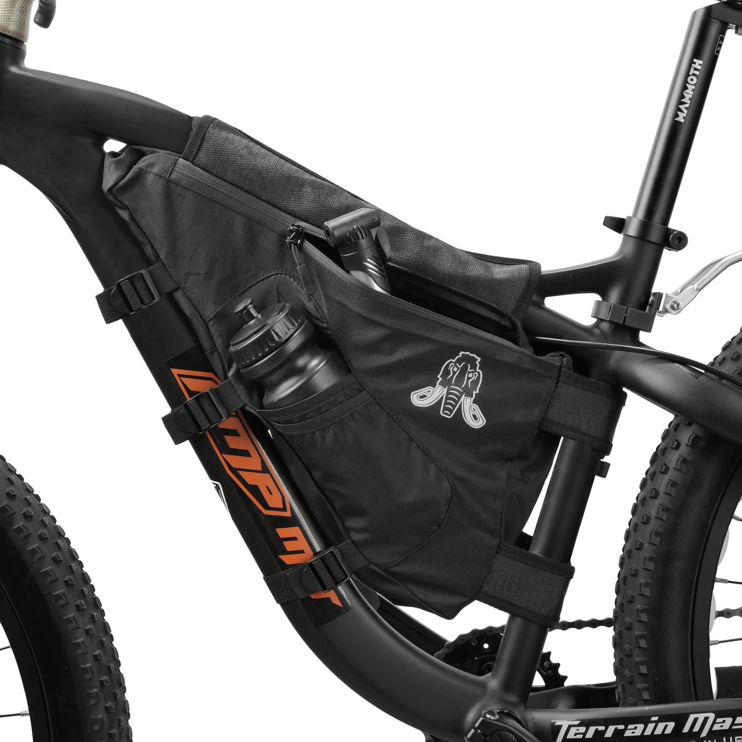 MAMMOTH EMPIRE Bike Bag Bicycle Triangle Bag Bike Bike Frame Bag Cycling Accessories MTB Bike Bag Storage Bag Bike Accessories Cycling Essentials [Black]