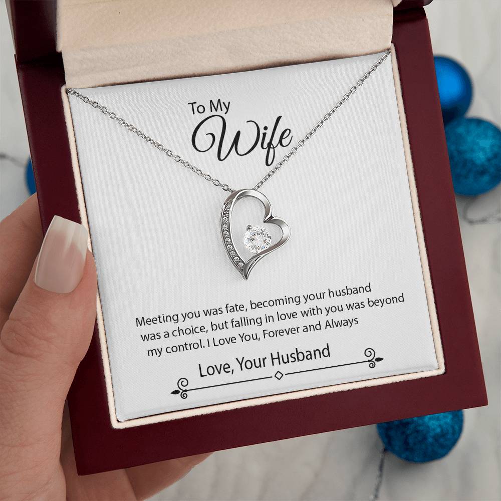 To My Beautiful Wife - Forever Love Necklace Gift Set- AHW01