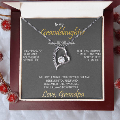 To My Granddaughter - Forever Hearts Necklace Gift Set - AHGPGD01