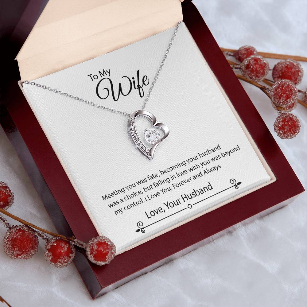 To My Beautiful Wife - Forever Love Necklace Gift Set- AHW01