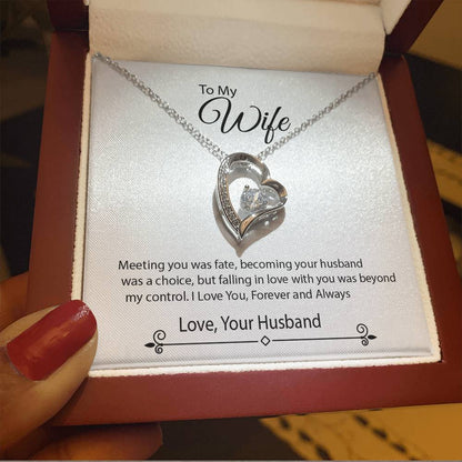 To My Beautiful Wife - Forever Love Necklace Gift Set- AHW01