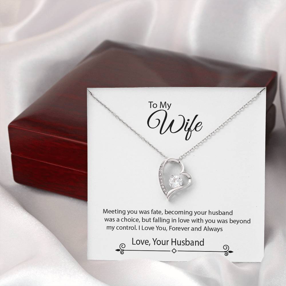 To My Beautiful Wife - Forever Love Necklace Gift Set- AHW01