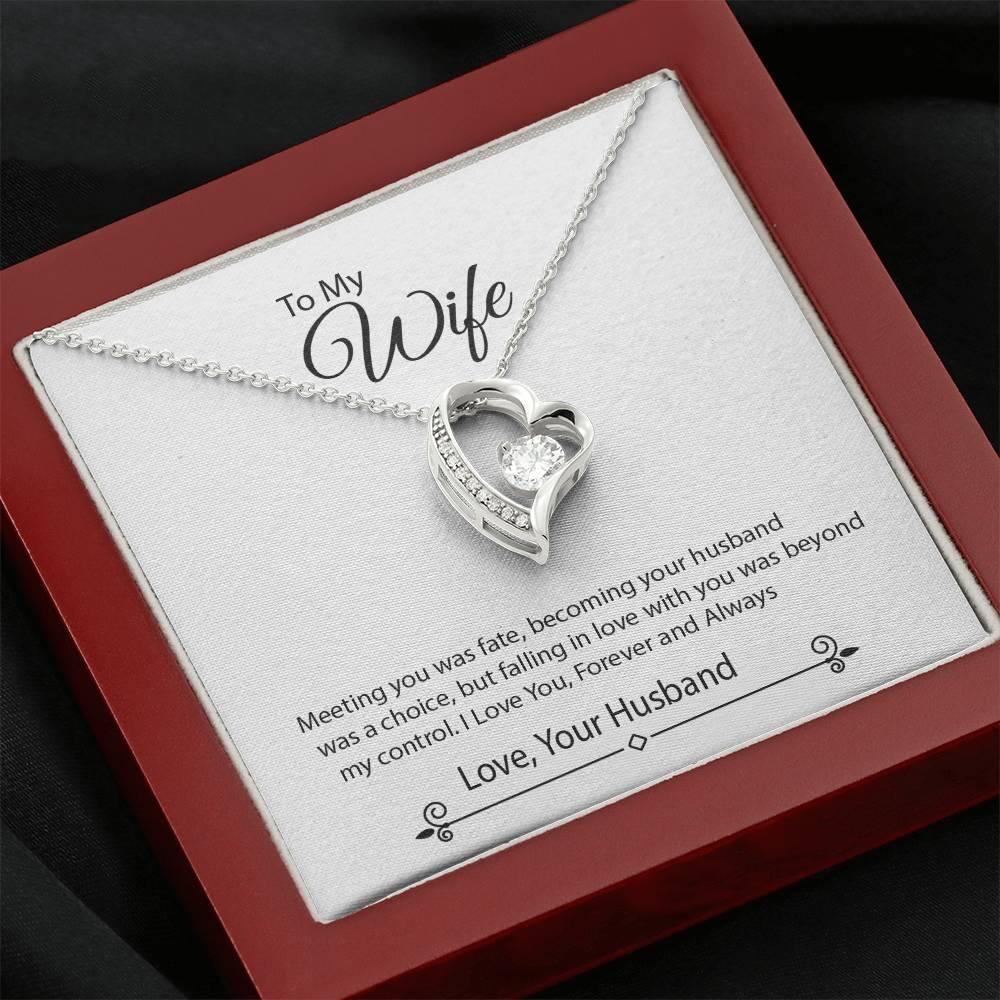 To My Beautiful Wife - Forever Love Necklace Gift Set- AHW01