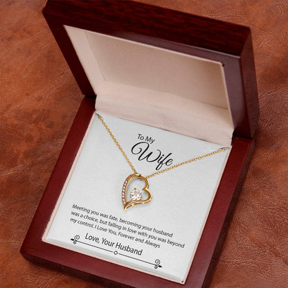 To My Beautiful Wife - Forever Love Necklace Gift Set- AHW01