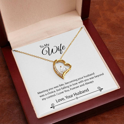 To My Beautiful Wife - Forever Love Necklace Gift Set- AHW01