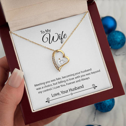 To My Beautiful Wife - Forever Love Necklace Gift Set- AHW01