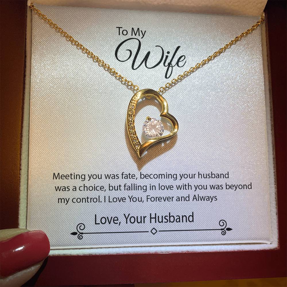 To My Beautiful Wife - Forever Love Necklace Gift Set- AHW01