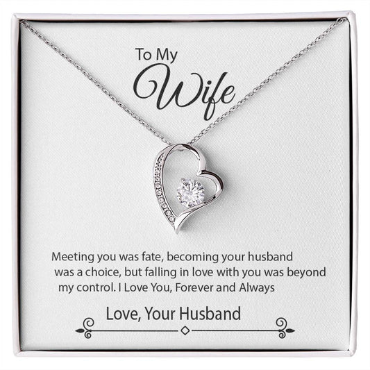 To My Beautiful Wife - Forever Love Necklace Gift Set- AHW01