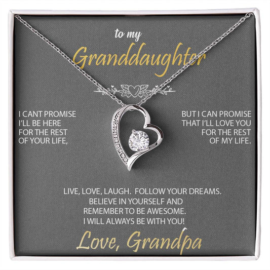 To My Granddaughter - Forever Hearts Necklace Gift Set - AHGPGD01