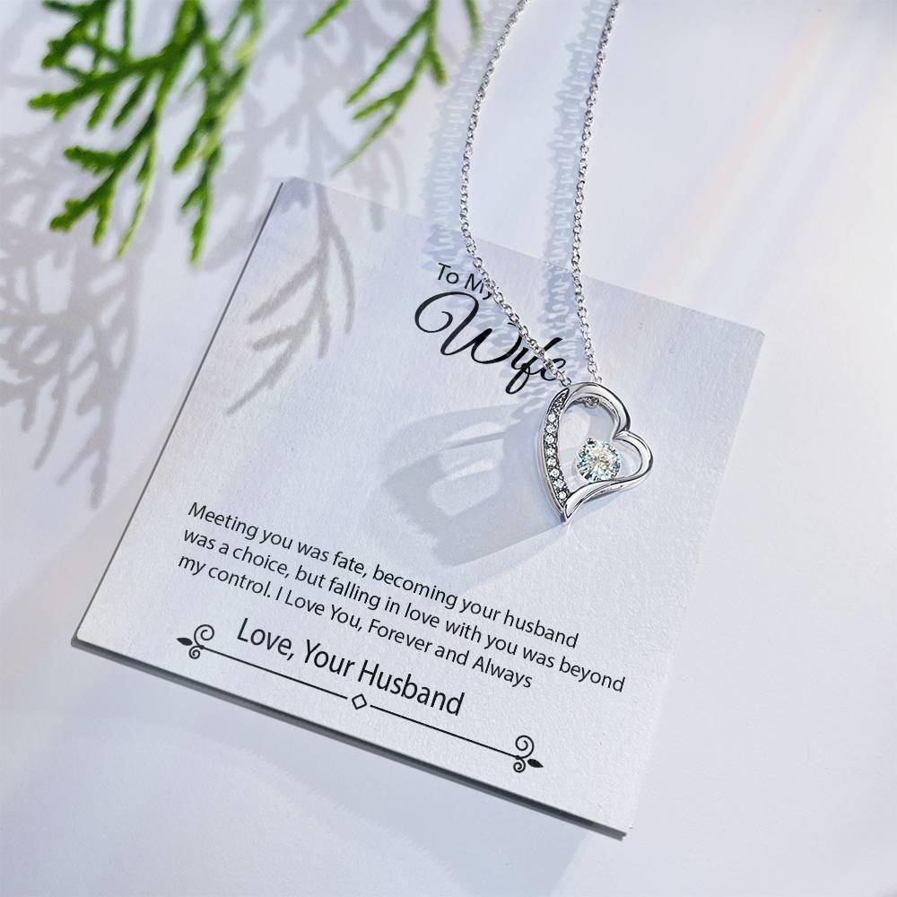 To My Beautiful Wife - Forever Love Necklace Gift Set- AHW01