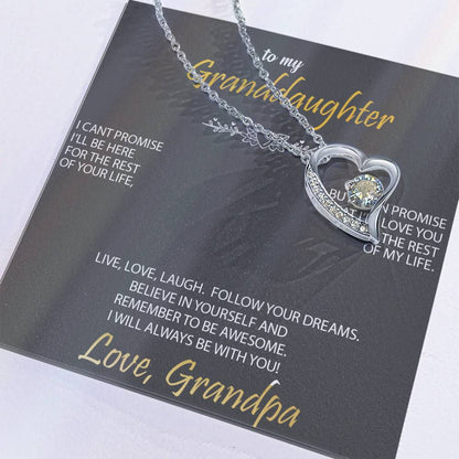 To My Granddaughter - Forever Hearts Necklace Gift Set - AHGPGD01