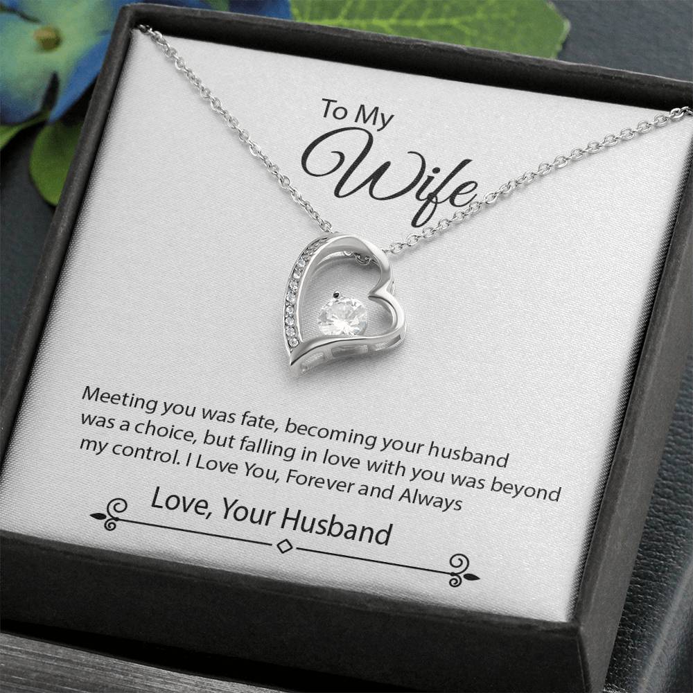 To My Beautiful Wife - Forever Love Necklace Gift Set- AHW01