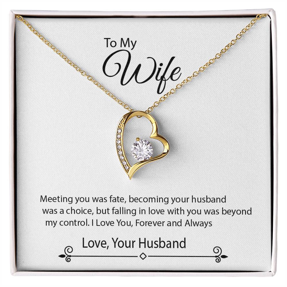 To My Beautiful Wife - Forever Love Necklace Gift Set- AHW01