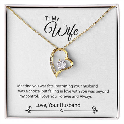 To My Beautiful Wife - Forever Love Necklace Gift Set- AHW01