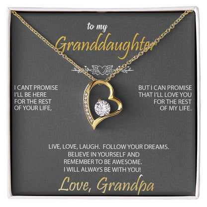 To My Granddaughter - Forever Hearts Necklace Gift Set - AHGPGD01