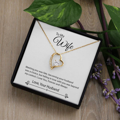 To My Beautiful Wife - Forever Love Necklace Gift Set- AHW01