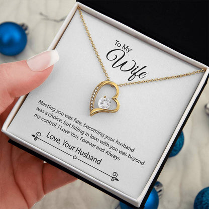 To My Beautiful Wife - Forever Love Necklace Gift Set- AHW01